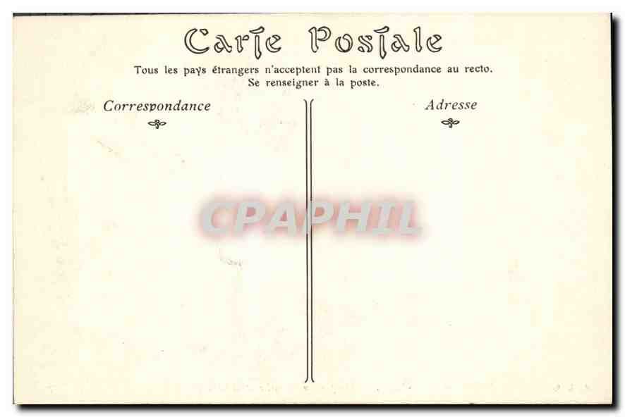 CPA Paris Notre Dame Tympan du Portail central detail  — Verso