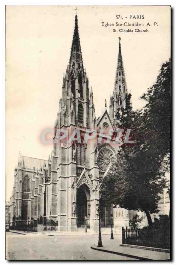 CPA Paris Eglise Ste Clotilde 