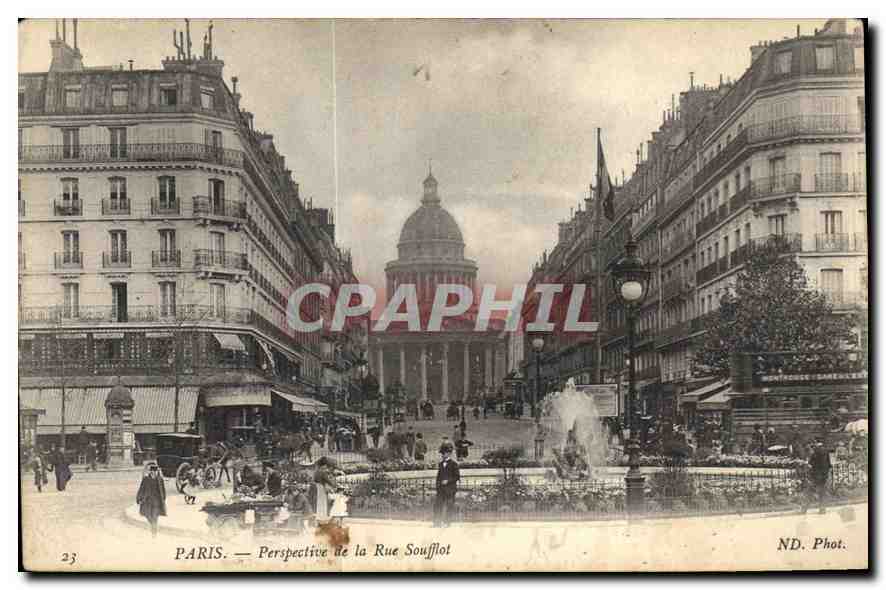 CPA Paris Perspective de la Rue Soufflot 