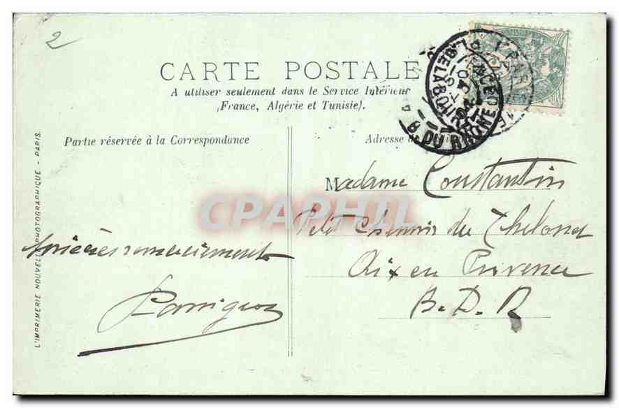 CPA Paris le Luxembourg Fontaine de Carpeaux  — Rückseite