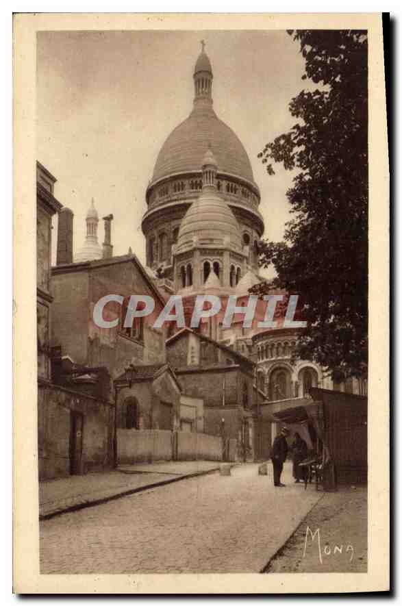 CPA Les Petits Tableaux de Paris Montmartre vue Partielle du Sacre Coeur 
