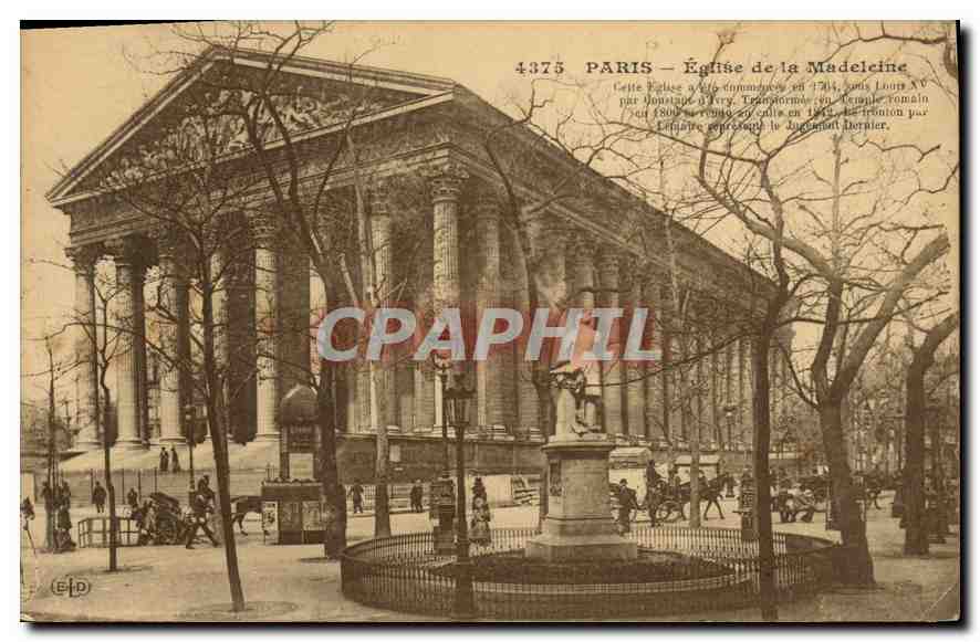 CPA Paris Eglise de la Madeleine 