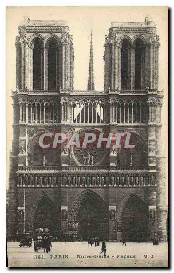 CPA Paris Notre Dame Facade 