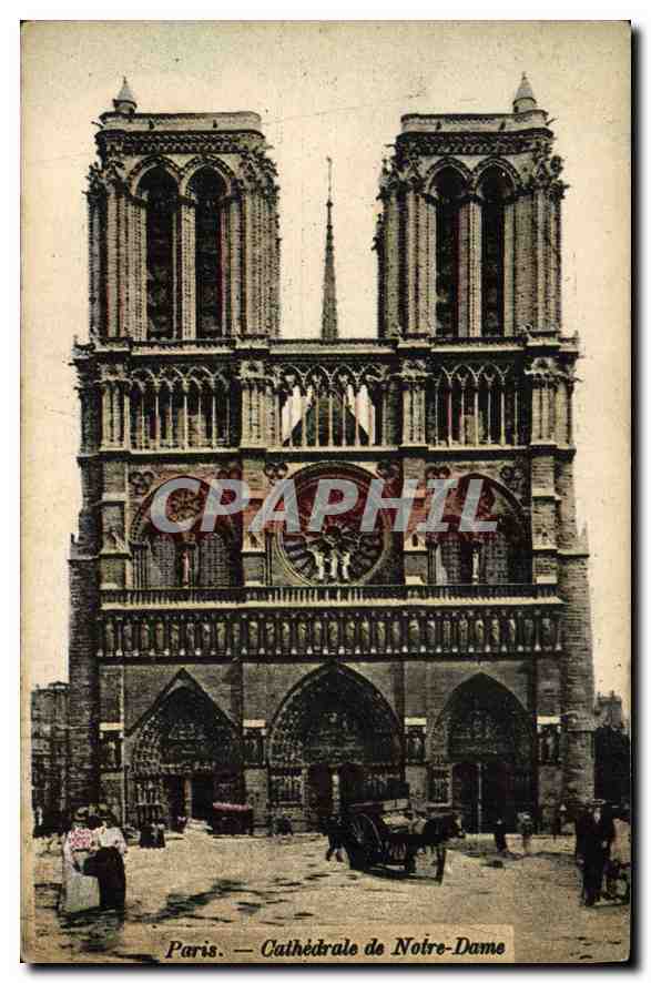 CPA Paris Cathedrale de Notre Dame 