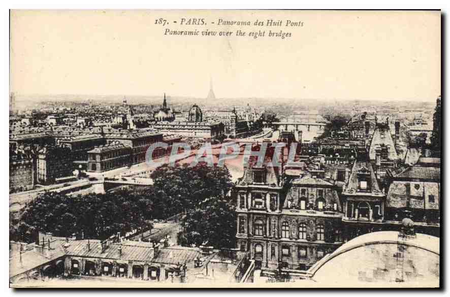 CPA Paris Panorama des Huit Ponts 