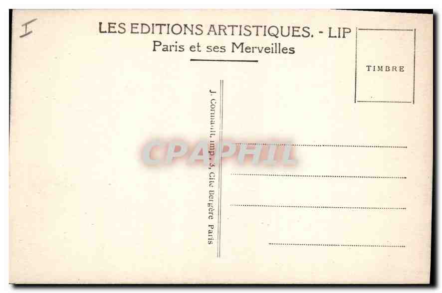 CPA Paris Le Pont Alexanfre III pris du Cours la Reine vers la Tour Eiffel  — Verso