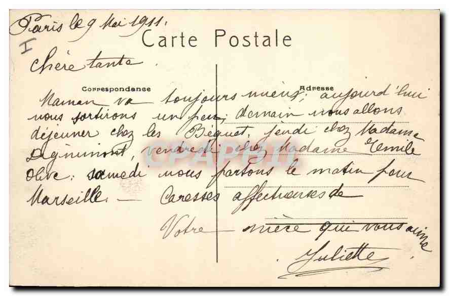 CPA Paris L'Hotel de Ville  — Rückseite