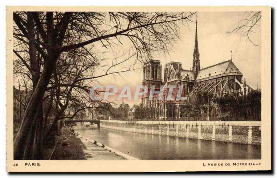 CPA Paris L'Abside de Notre Dame 