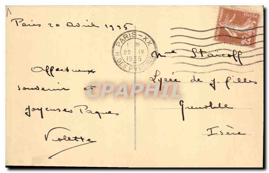 CPA Paris L'Abside de Notre Dame  — Verso