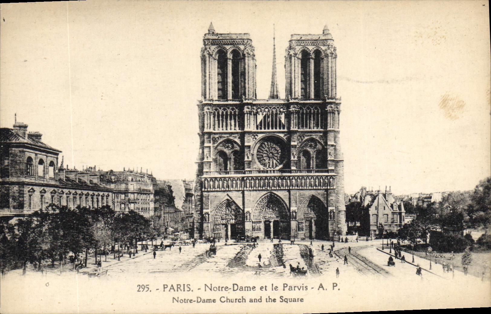 CPA Paris Notre Dame et le Parvis 