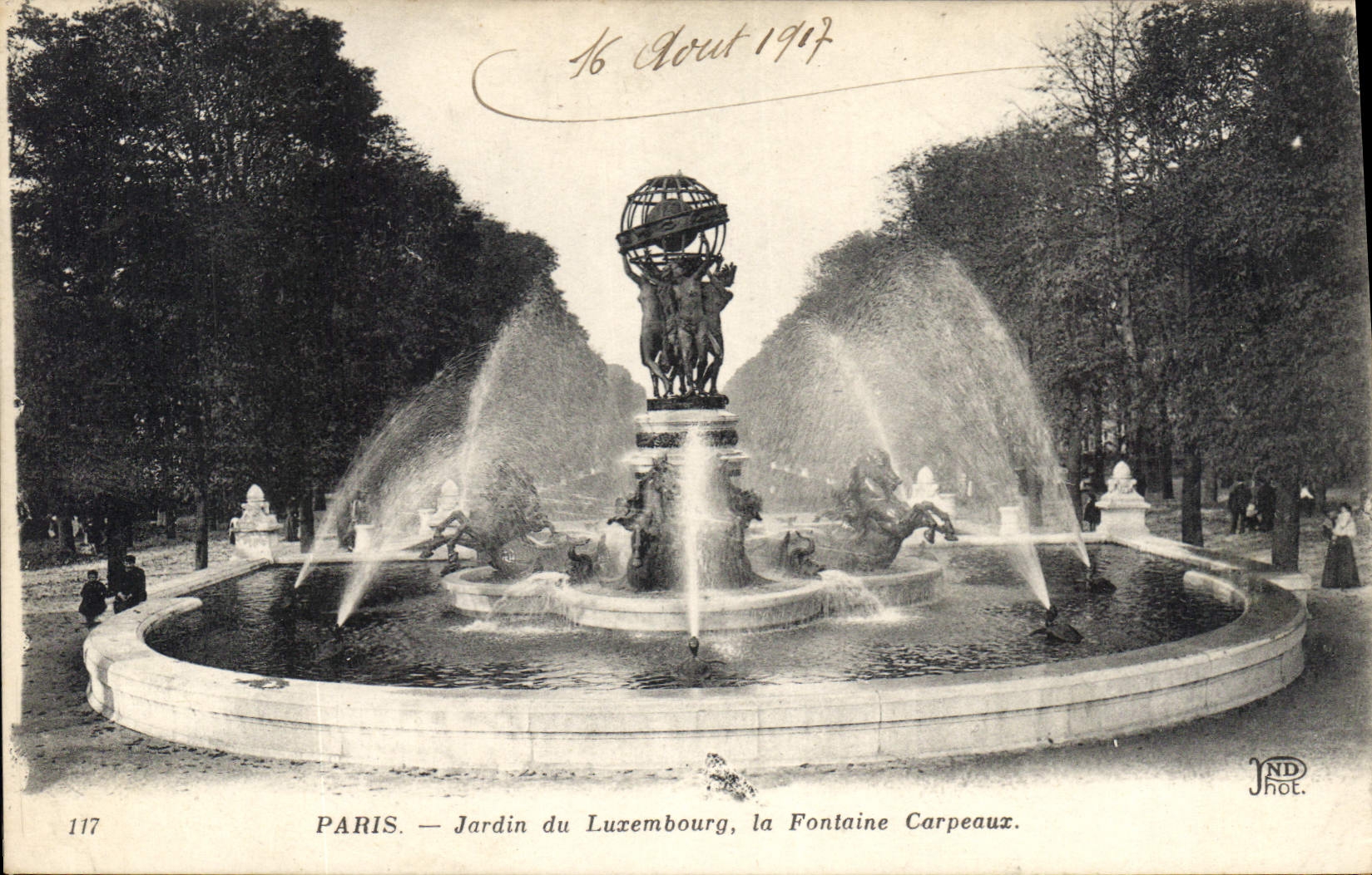 CPA Paris Jardin du Luxembourg la Fontaine Carpeaux 