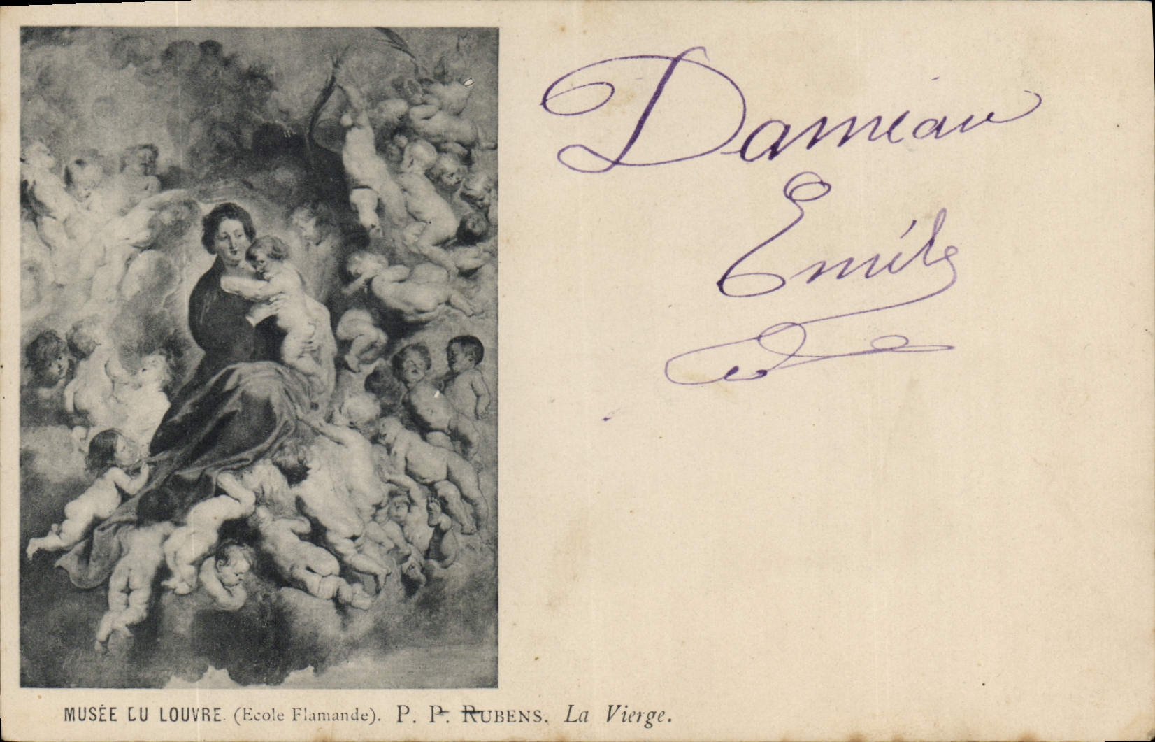 CPA Musee du Louvre Ecole Flamande PP Rubens la Vierge 