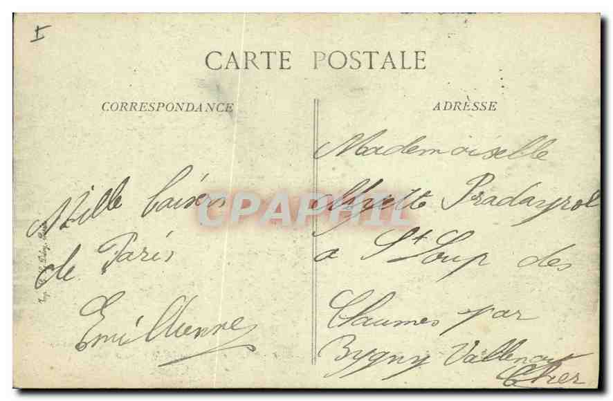 CPA Paris Jardins des Tuileries et le Pavillon de Marsan  — Rückseite