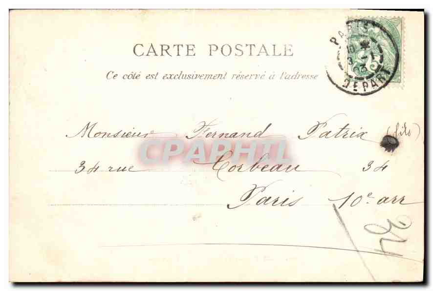 CPA Paris le Triomphe de la Republique Lion — Rückseite