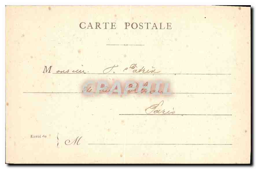 CPA Paris l'Arc de Triomphe de l'Etoile  — Rückseite