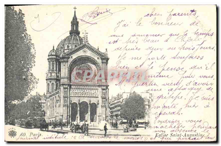 CPA Paris Eglise Saint Augustin 