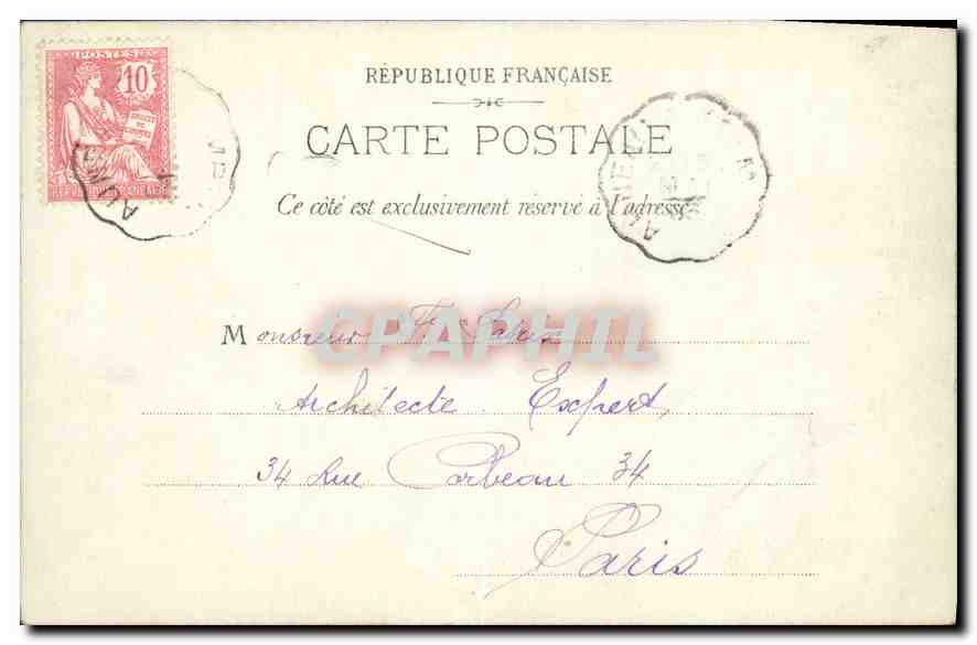 CPA Paris Eglise Saint Augustin  — Rückseite
