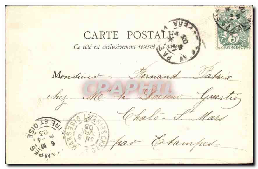 CPA Paris Buttes Chaumont Pont suspendu  — Verso