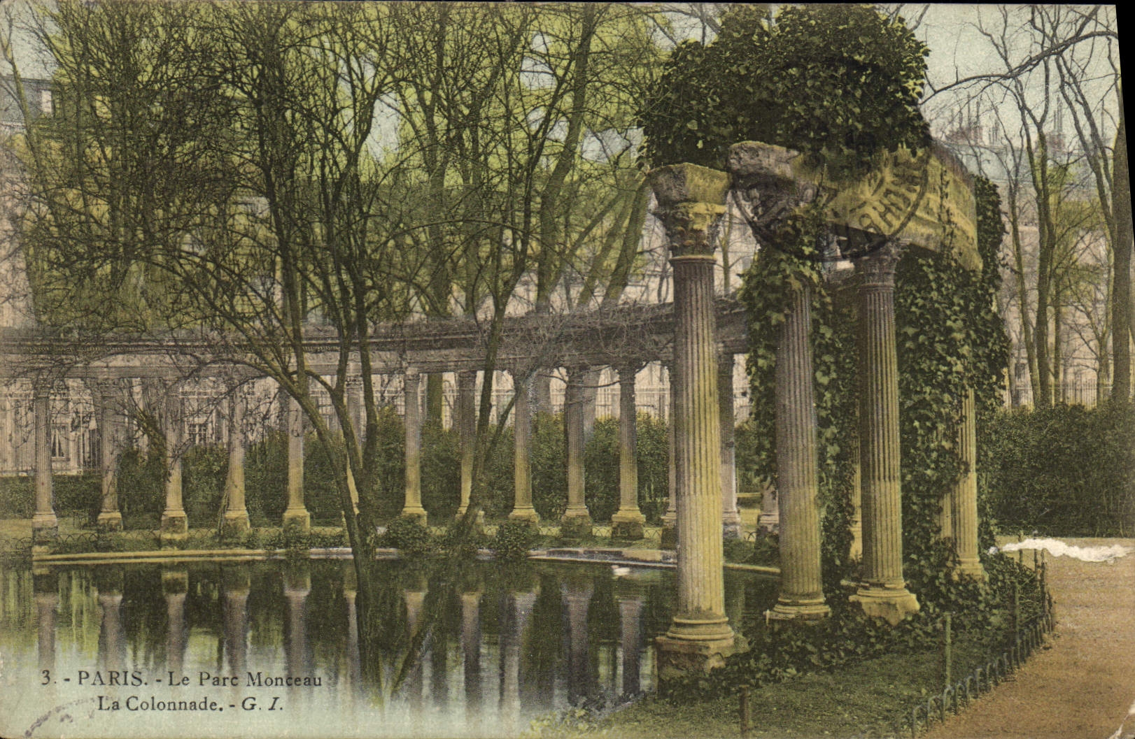 CPA Paris le Parc Monceau la Colonnade 