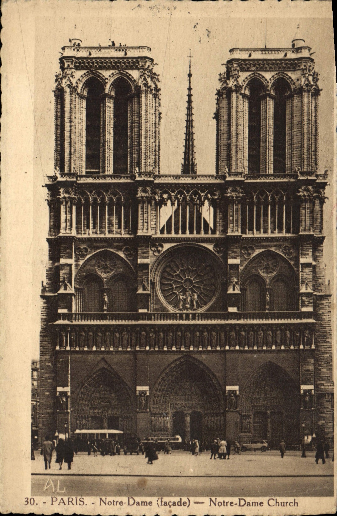 CPA Paris Notre Dame Facade 