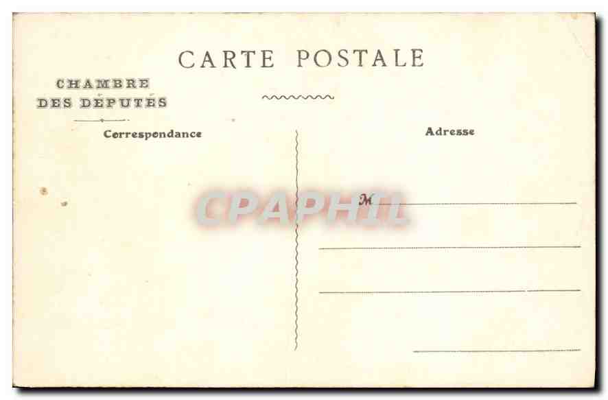 CPA Chambre des Deputes Salle des Seances  — Rückseite