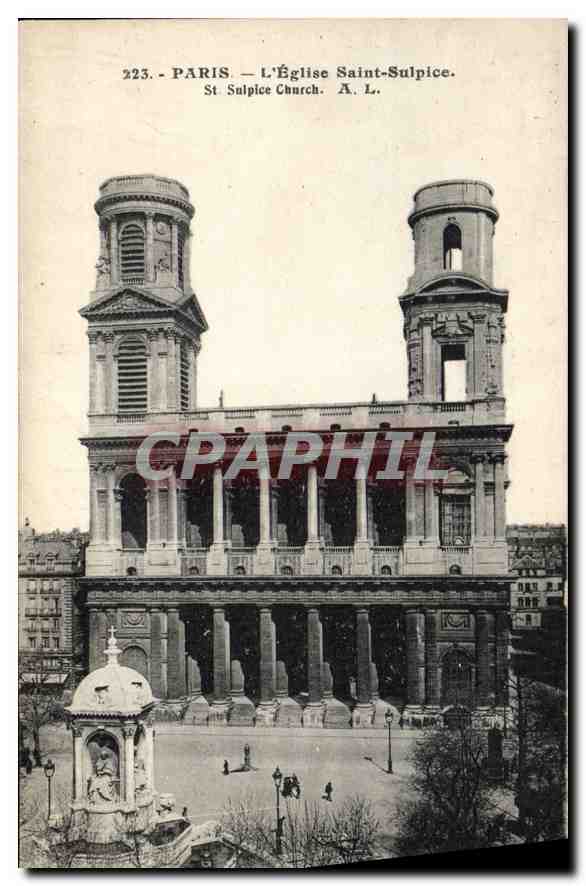 CPA Paris l'eglise Saint Sulpice St Sulpice Church 