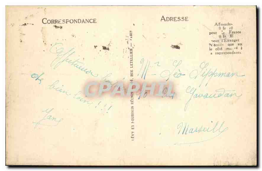 CPA Paris l'hotel de Ville  — Rückseite