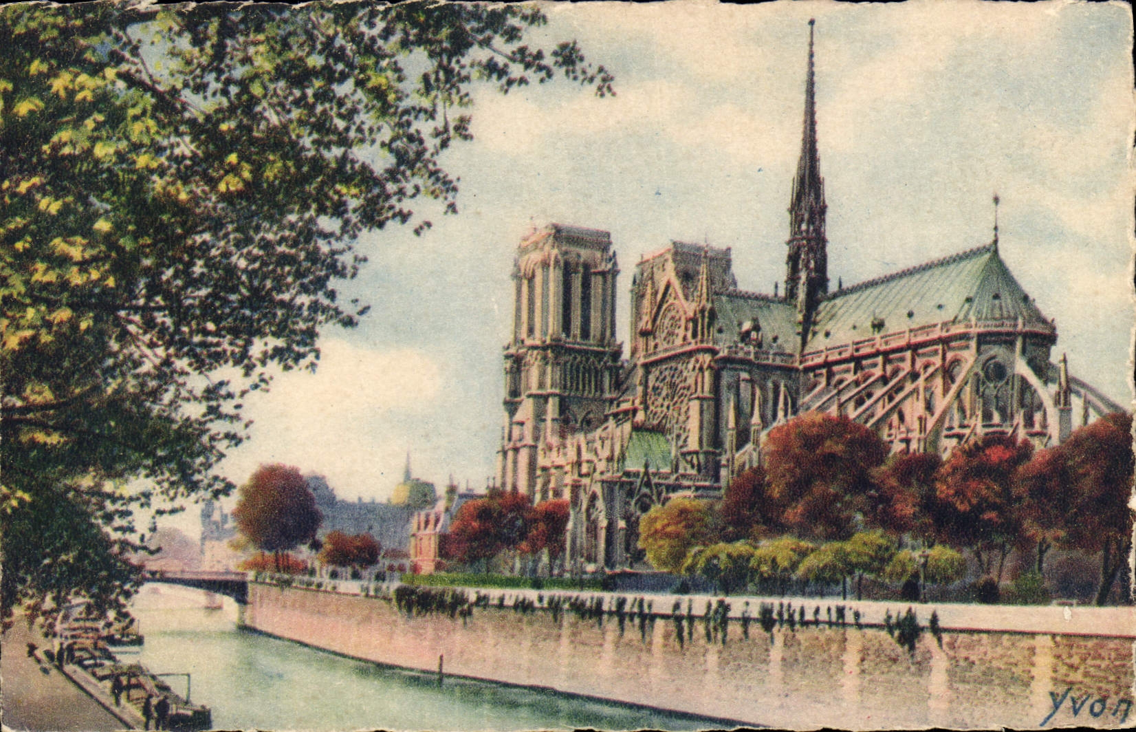 CPA Paris en Flanant Notre Dame et le Square de l'Archeveche 