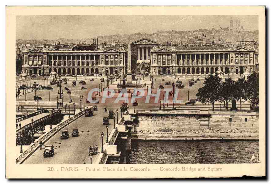 CPA Paris Pont et Place de la Concorde 