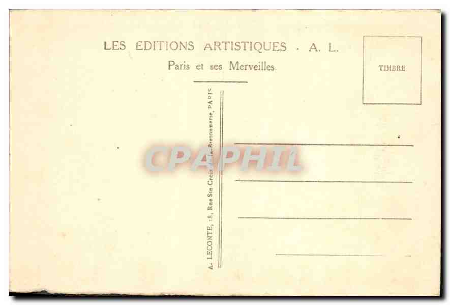 CPA Paris Pont et Place de la Concorde  — Verso