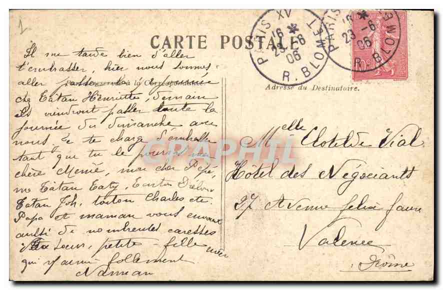 CPA Paris la Conciergerie  — Rückseite