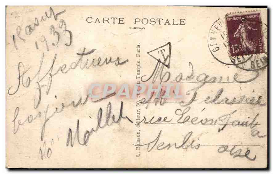 CPA Paris Montmartre le Square Saint Pierre et les Nouveaux escaliers Inaugures en 1930  — Rückseite