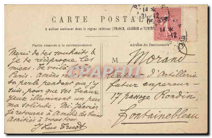 CPA Paris Place de la Bastille  — Rückseite
