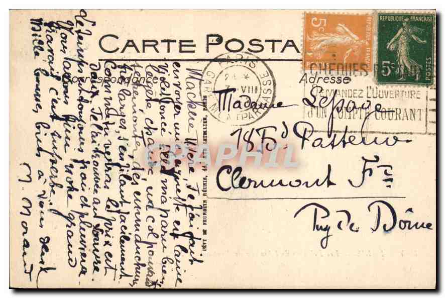 CPA Paris les Pelouses de l'Avenue de Breteuil  — Rückseite