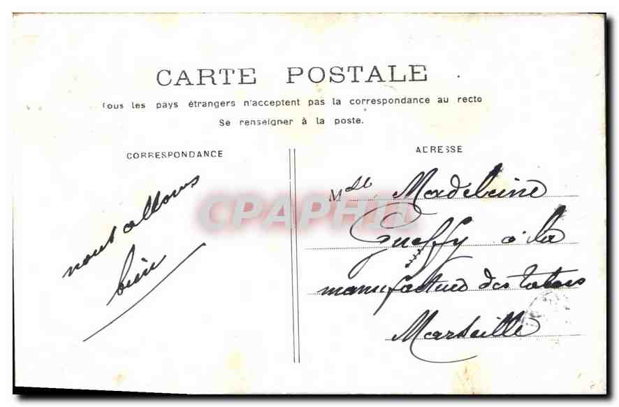 CPA Paris Rue de la Barre Montmartre  — Verso