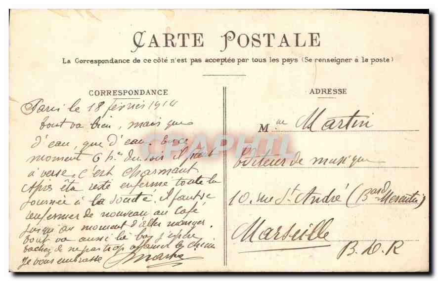 CPA Paris la Tour Saint Jacques  — Rückseite