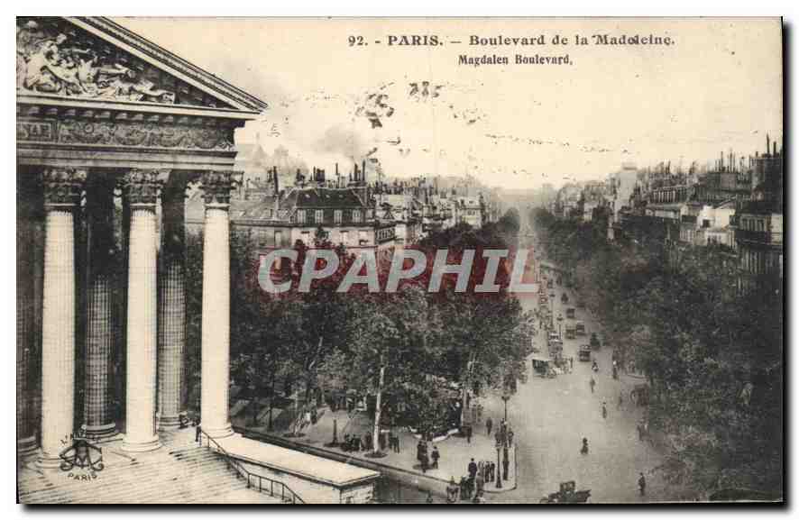 CPA Paris Boulevard de la Madeleine 