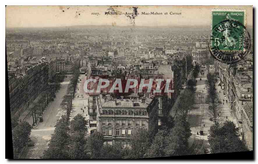 CPA Paris Avenues Mac Mahon et Carnot 