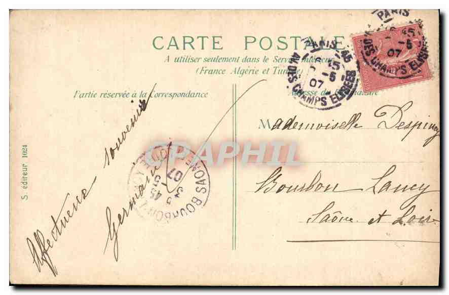 CPA Paris Palais du Luxembourg  — Rückseite