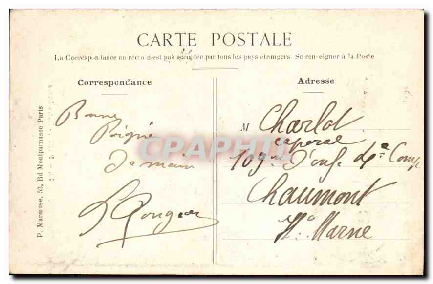 CPA Paris Notre Dame  — Rückseite