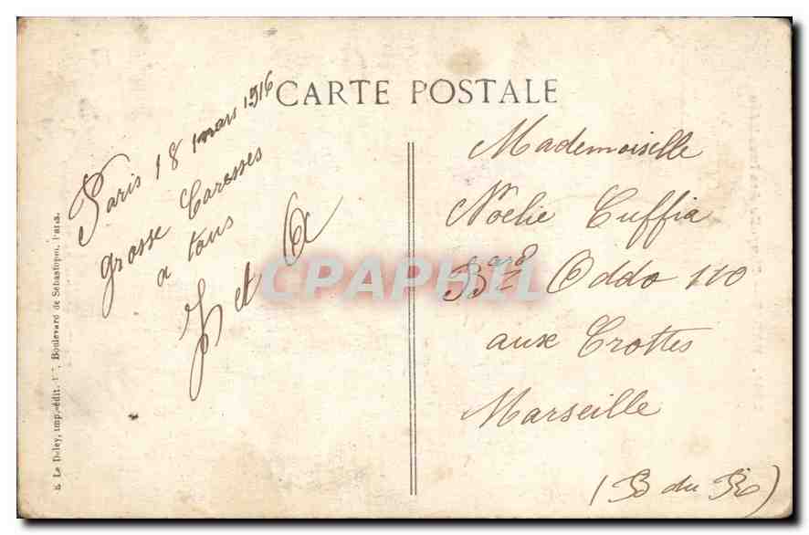 CPA Paris Chapelle des Invalides le Tombeau de Napoleon  — Rückseite