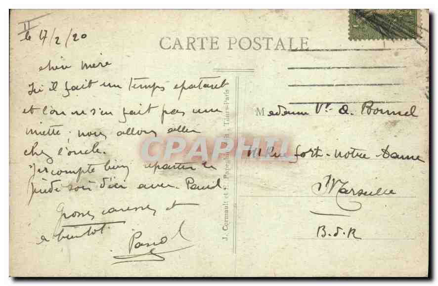CPA Paris la Bourse  — Verso