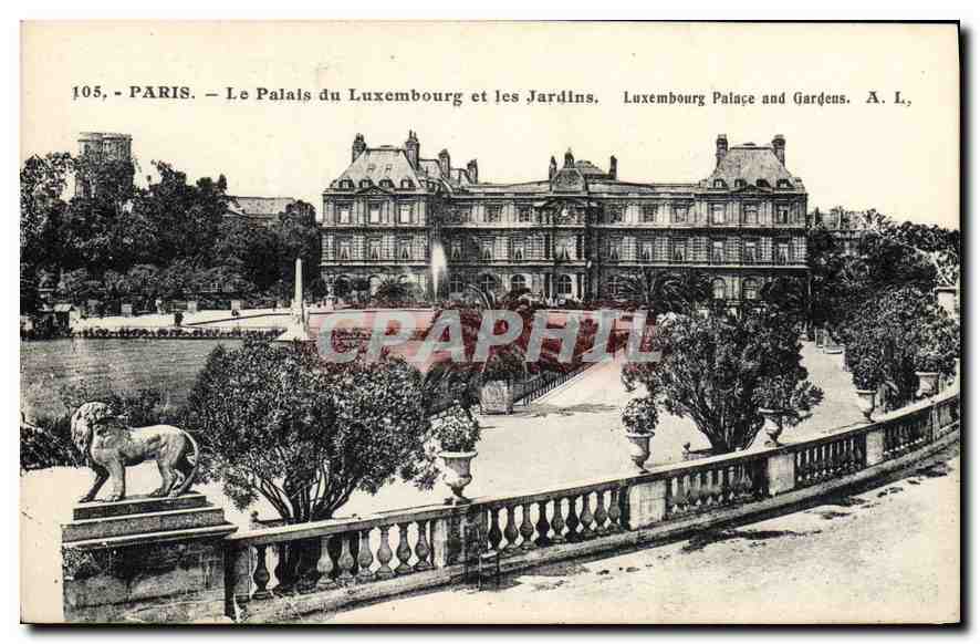 CPA Paris le Palais du Luxembourg et les Invalides 