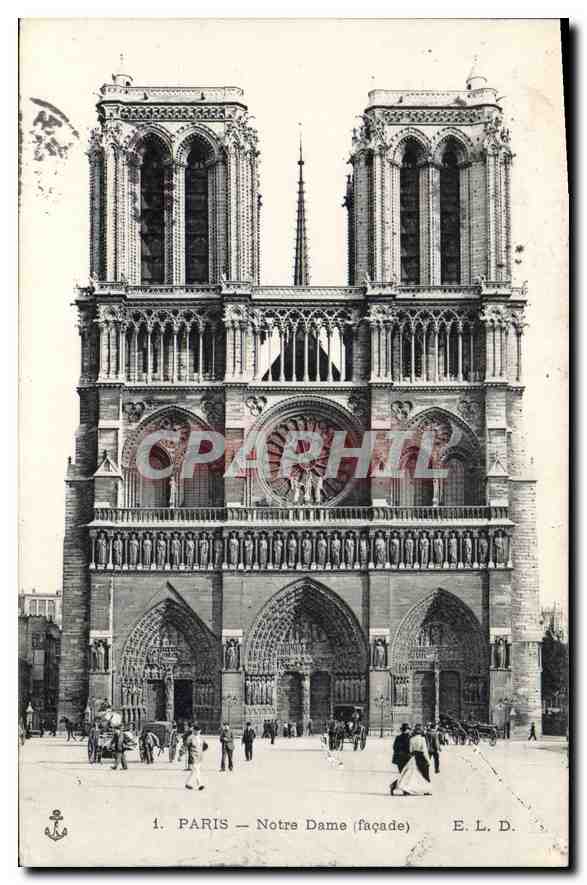 CPA Paris Notre Dame Facade 