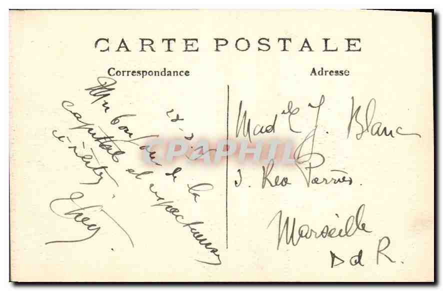 CPA Paris Eglise de la Madeleine Copie du Partheon d'Athenes Commencee en 1764 a chevee en 1843 au F — Verso