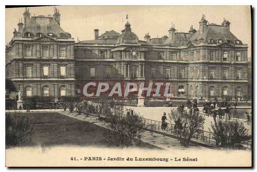 CPA Paris Jardin du Luxembourg le Senat 