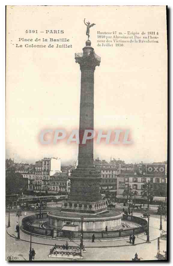 CPA Paris Place de la Bastille la Colonne de Juillet 