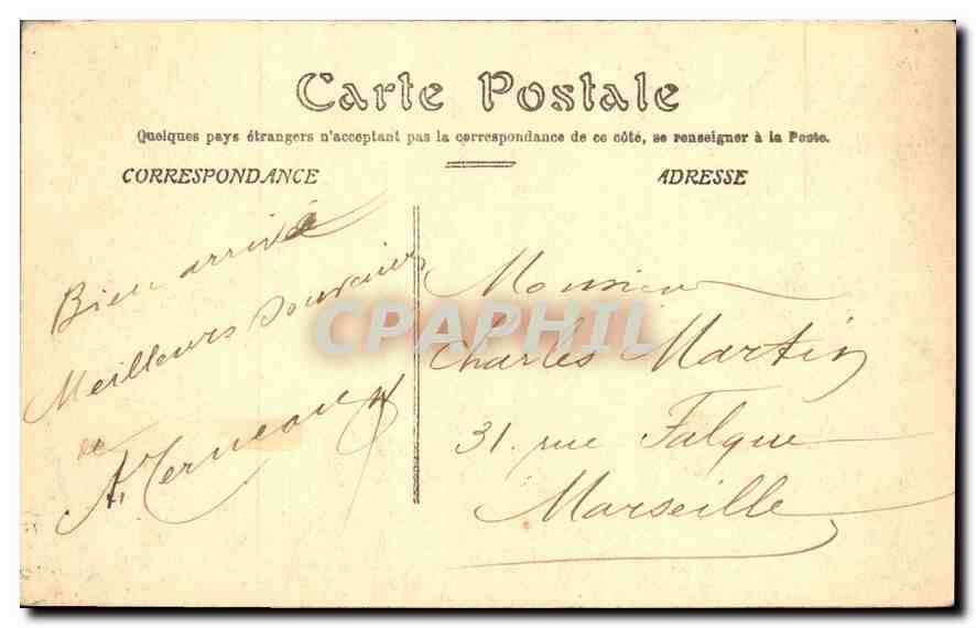 CPA Paris l'hotel de Ville Bateau Maggi — Rückseite