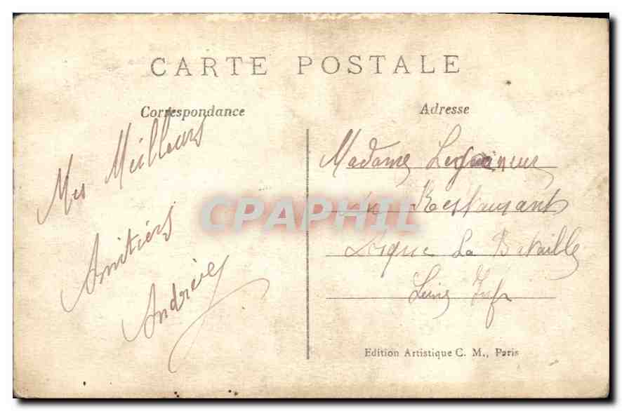 CPA Paris le Palais de Justice  — Rückseite