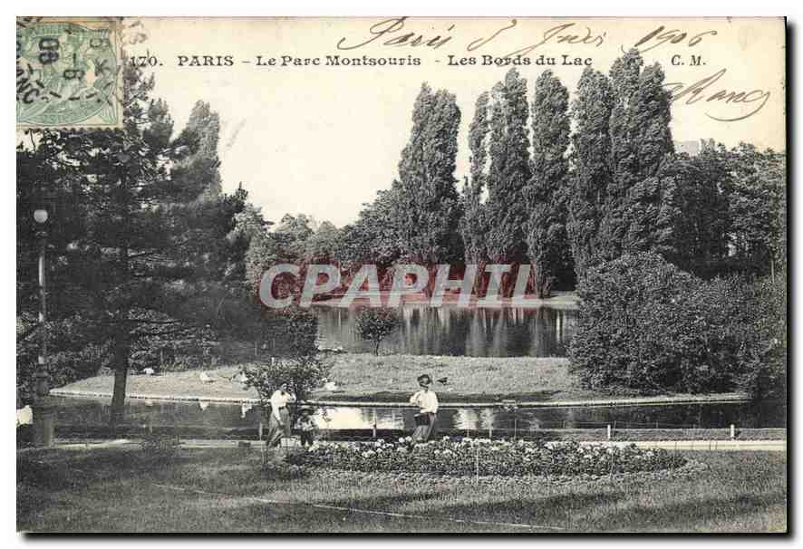 CPA Paris le Parc Montsouris les Bords du Lac 